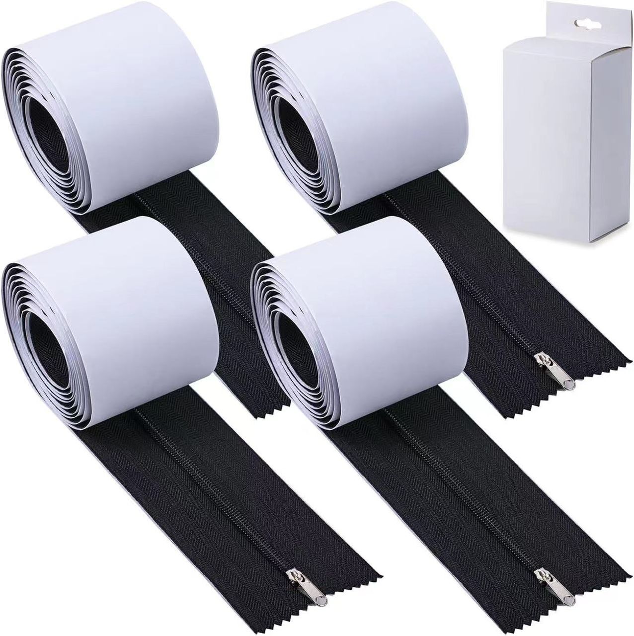 Adhesive Zippers White