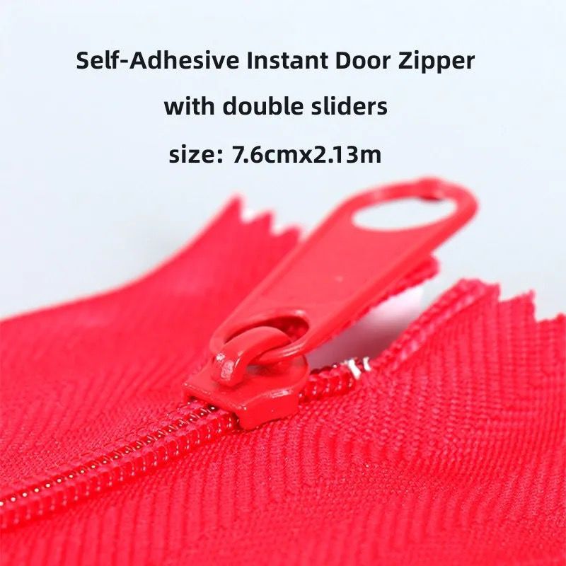 Adhesive Zippers Red