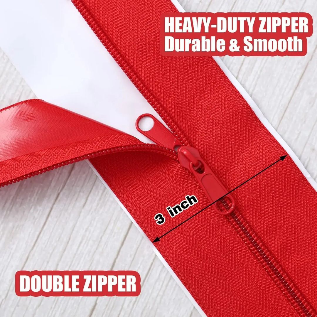 Adhesive Zippers Red