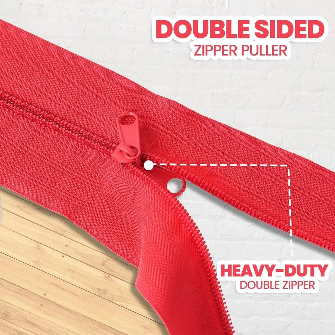 Adhesive Zippers Red