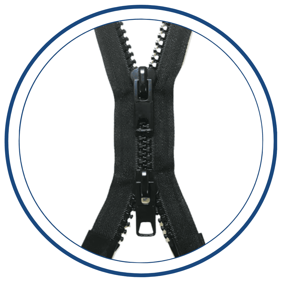 Double Bone Zippers