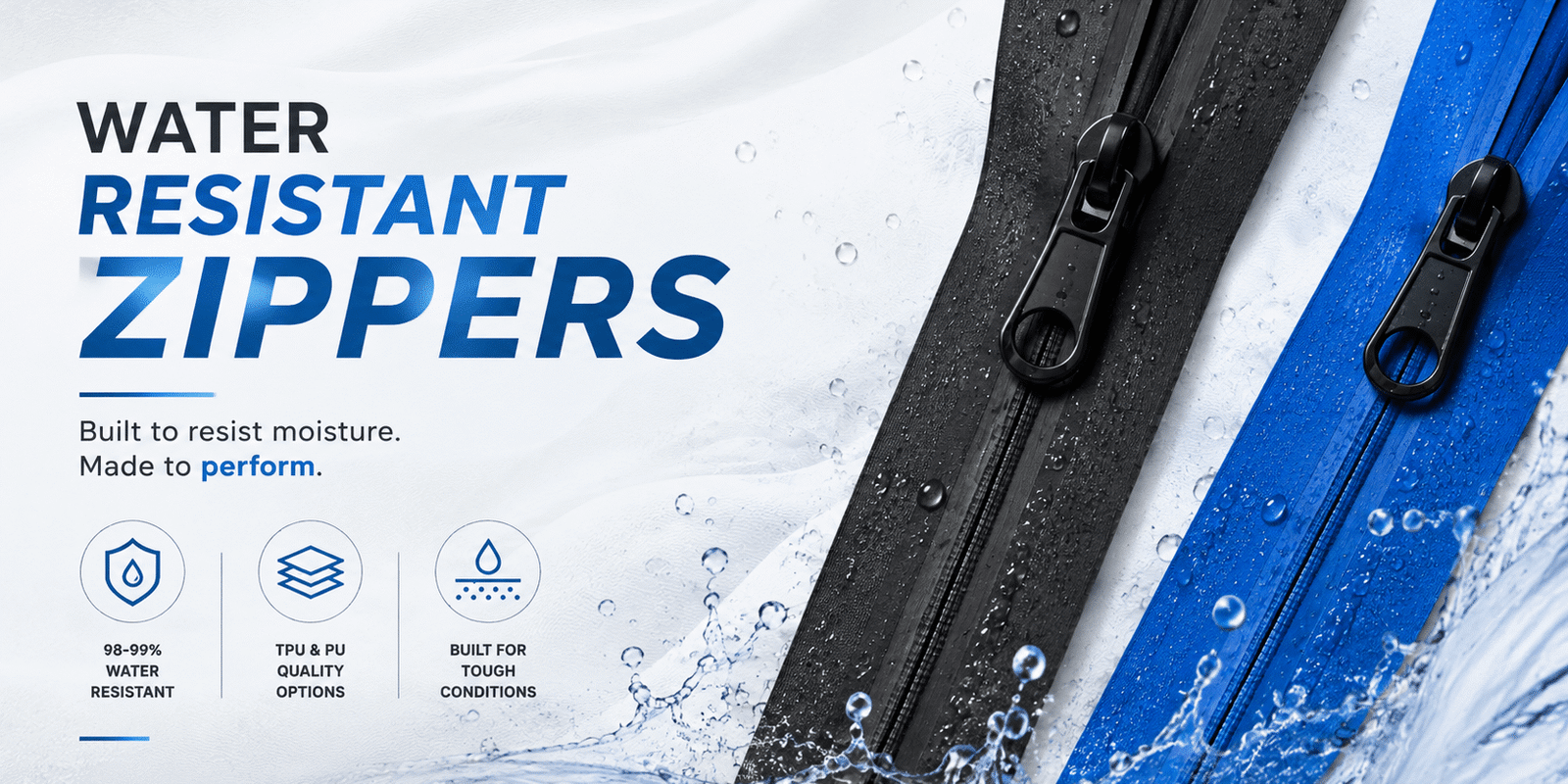Water Resistant Zipper Slider 1